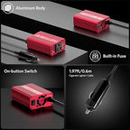 BESTEK [PD 30W&QC 3.0 18W USB Charger] 150W Car Power Inverter, DC 12V to 110V AC Converter Laptop Car Charger Outlet Adapter for car
