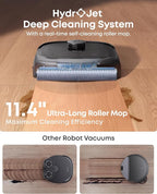 eufy Robot Vacuum E28, Portable Deep Cleaner for Carpet, HydroJet System with Roller Mop, All-in-One Robot Vacuum and Mop Combo, 20,000 Pa Suction, Zero-Tangling, Corner-to-Edge Cleaning (Upgraded)