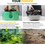 Compost Bags 1.3 Gallon,100 Count,Compostable Small Trash Bags for Kitchen Countertop Compost Bin 0.75, 1,1.2, 1.3Gallon,ASTM D6400, US BPI and Europe OK compost HOME certified