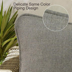 Sunbrella Decorative Outdoor Water Repellent Throw Pillows with Inserts, Set of 4, 16" x16" Pillows for Patio, Backyard, Bed, Couch, and Patio Furniture, Cast Shale
