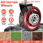 Wagons Carts Foldable,360 lbs Collapsible Wagon with Wheels Foldable Wagon Cart with Flexible Handle,Lightweight Portable Folding Cart for Camping Beach Picinic Grocery Sports Shopping Classic Black