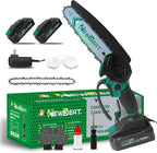 Mini Chainsaw 6-inch, Mini Chainsaw Cordless Tool Set, Battery Power Chain saw with 2 Batteries Handheld Electric Chain Saw for Tree Trimming, Wood Cutting, Gifts for Men Women