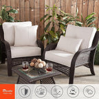 Greendale Home Fashions Sunbrella 21'' x 14'' Rectangle Outdoor Throw Pillow with Removable Cover (Set of 2), Cast Pumice