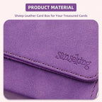Magic Card Deck Box for MTG Single Deck Card Box fits 100+ TCG Sleeved Cards Soft Leather Card Box Top loading Card Boxes Magic Gift for MTG TCG CCG (Horizontal,Purple)