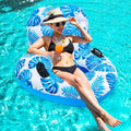 Inflatable Pool Float Lounger - XL Pool Floats,River Tube Floating Chair Sofa with Big Backrest, Blow Up Floaties Lake Raft Lounge with Handle Pool Party for Adults