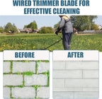 10 Inch Unbreakable Wired Trimmer Blade Weed Eater Attachments Steel Wire Grass Trimmer Head, Weed Eater Head with Adapter Kit for Replacement Lawn Mower Tray, Moss Grass Rust Removal