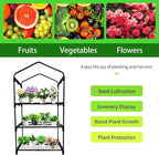 3 Tier Mini Indoor Greenhouse,27"x19"x49" GreenHouses with Clear PE Cover and Roll-Up Zipper Door,Plastic Green House for Indoors Grow Tent&Garden greenhouses for Outdoors
