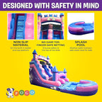Inflatable Water Slides for Kids - Backyard Inflatable Water Slides with Splash Pool - Pink Unicorn Slide Complete with Blower, and Stakes - 25.5' x 9' - 15' Tall Slide