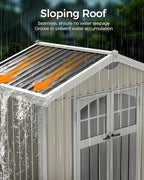 6X4 FT Metal Garden Sheds & Outdoor Storage with Sloping Roof,Lockable Door for Backyard,Patio
