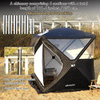 WILLOWYBE Portale Outdoor Sauna Set with Sauna Tent, Sauna Wood Stove, Cover Protection for Dry Sauna, Cooking for Family and Friends