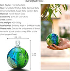 QFkris 4" Hanging Gazing Balls for Gardens Decorative Outdoor Hand-Blown Glass Ornament Friendship Balls Witch Ball for Women