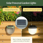 Vego garden Rippled Solar Garden Lights with Auto Sensors Magnetize Securely to Raised Beds, IPX4 Waterproof Outdoor LED Light for Patio & Yard Olive Green, 6 Pack
