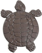 Sungmor Cast Iron Turtle Stepping Stones, Sturdy Metal Stepping Mat for Front Door, Outdoor Walkway Decorative Statue, Garden Path Pavers for Yard Lawn Landscaping