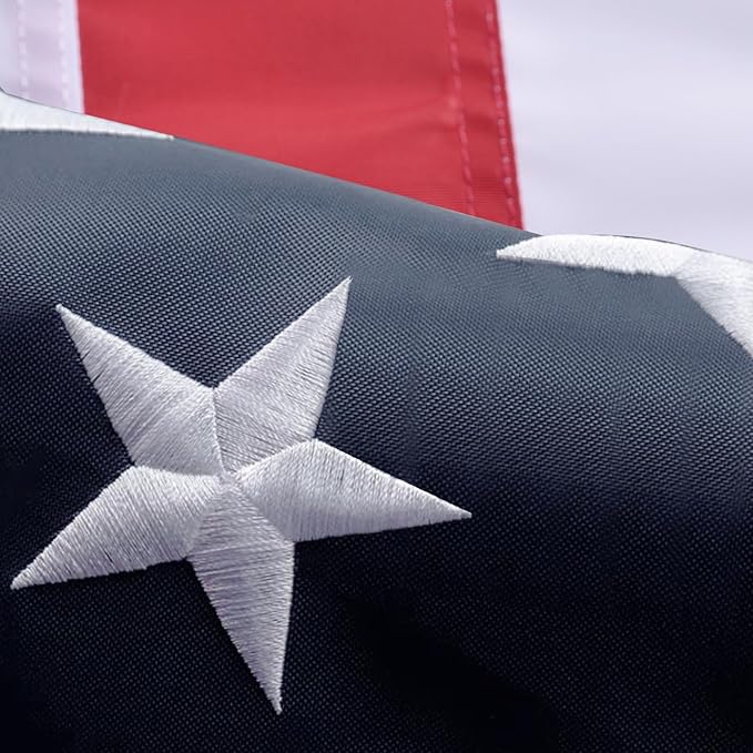 American Flag 6x10 Ft, Outdoor Premium US Flags, Heavy Duty Durable, 420D Polyester, Embroidered Stars, Brass Grommets