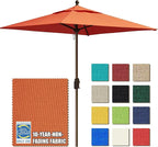 EliteShade USA 10-Year-Non-Fading 6x6Ft Square Market Umbrella Patio Outdoor Table Umbrella with Ventilation, Rust