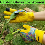 Thorn Proof&Puncture Resistant Gardening Gloves with Grip,Garden Glove for Women, Leather Yard Work Gifts