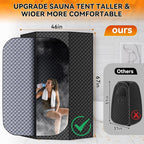Durable and Portable pentagonal (46 x46 x67) Home Sauna Tent, Equipped with a Quick Heating steam Room, Remote Control, Folding Chairs, and Floor mats, Suitable for Indoor and Outdoor Relaxation