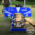 BILT HARD 22" Portable Sawmill with 270cc 9HP 4-Stroke Gas Engine, 20'' Board Width, 13' Track Length, Cuts Logs Up to 22" Dia x 129" L