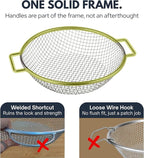 Round Soil Sifter for 5-Gallon Bucket (3/8-inch Mesh), Stainless Steel Garden Sieve with Handles