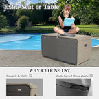 Domi 200 Gallon Resin Deck Box, Waterproof & UV-Resistant Outdoor Large Storage Box Lockable Storage Bin for Patio Cushions Pool Supplies Garden Tools and Delivery Storage