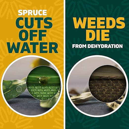 Spruce Weed Killer Refill - Versatile Weed & Grass Killer₂ for Flower Beds, Driveways & Mulch Beds - No Pour, No Mix, No Mess Refill - Kills Dandelions, Crabgrass & More (64 Oz)
