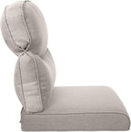 Pop 22x25/22x24 Outdoor Replacement Cushion - 1 Set High Back Deep Seat Patio Furniture Cushions for Rattan Dining Swivel Rocking Chairs Rattan Loveseat Couch Sectional Sofa - Beige/Smile