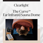 Clearlight The Curve™ Sauna Dome with Amethyst Mat - Portable Far Infrared Home Sauna for Pain Relief & Muscle Recovery, Personal Lightweight Sauna for Relaxation & Wellness