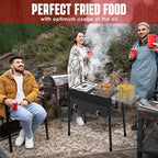 Dual Tank Propane Fryer - Commercial Grade, High-Capacity, with Safety Features - Ideal for Outdoor Catering and Events