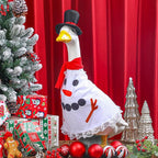 Christmas Snowman Goose Outfit Clothes for 23" High Cement or Plastic Goose Lawn Clothing Porch Garden Costume for Yard Outdoor Patio Statue Xmas Winter Holiday Decor