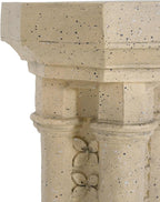 Decorative Roman Column Pedestal Column Plant Stand, Vintage European Style Classical Garden Pillar, Indoor Outdoor Decor, Pedestal Columns Plants Standing for Entryway Garden Yard Home (Sand/23.25"H)