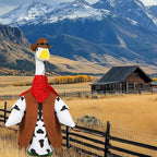 Porch Goose Outfits for 23" Plastic Porch Goose Cowboy Outfit Goose Clothes for Cement Goose for Indoor Outdoor Garden Yard Lawn Patio Art Decor(NZZ)
