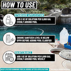 Pool Clarifier - Natural Chitosan Clarifier, Swimming Pool Cleaner Liquid, Cloudy Pool Water Treatment, Pool Chemicals for Inground Pools & Above Ground Pools, 32oz