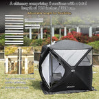 WILLOWYBE Portale Outdoor Sauna Set with Sauna Tent, Sauna Wood Stove for Dry Sauna, Cooking for Family and Friends