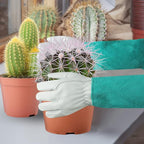 Long Gardening-Gloves Women/Men - Thorn proof Rose Pruning Heavy Duty Gauntlet (Medium, Green)