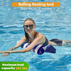 4 Pack Upgrated XL Water Pool Floats, 4-in-1 (Hammock, Saddle, Lounge Chair, Drifter) Multi-Purpose Water Pool Float, Non-Stick PVC Material