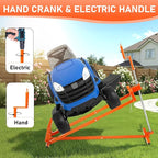 SUNROAD Lawn Mower Lift Jack,Telescopic Maintenance Lawn Mower Jack for Garden Tractors & Riding Lawn Mowers, 880 Lbs Weight Capacity Mower Lift with Manual Handle and Power Tool Extension Handle