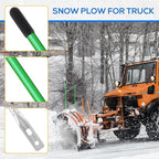 Lasnten 4 Pcs 27 Inch Snow Plow Blade Markers Guide Kit Steel Wire Inside Bolt on Bumper Guides High Visibility Easy Installation for ATV Snowplows(Green)