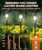 Solar Pathway Lights Outdoor,4 Pack Bright Solar Lights Outdoor,IP65 Waterproof Garden Decor Solar Powered Landscape Lighting for Yard Patio Walkway Driveway Pathway (Cool White)