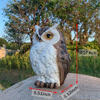 Owl Statue Garden Decor, Resin Waterproof Halloween Indoor Outdoor Lawn Yard Patio Office Living Room Decoration Gifts for Mom Women (8.3 Inch)