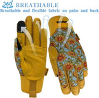 Thorn Proof&Puncture Resistant Gardening Gloves with Grip,Garden Glove for Women, Leather Yard Work Gifts
