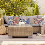JMGBird 18×18 Inch Outdoor Lumbar Pillows Pack of 2 Colors Waterproof Throw Pillows with Insert Rectangular Decorative Garden Cushion for Home Furniture Patio Coach Sofa