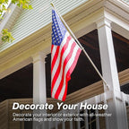 American Flag 3x5 ft Outdoor Long Lasting US Flag, Heavy Duty Polyester, Embroidered Stars, Sewn Stripes, Brass Grommets, UV Protection Perfect for Outdoors! USA Flag