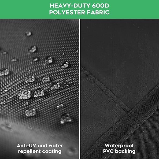 Heavy-Duty 600D Grill Cover fit for Recteq Deck Boss 590 & RT-590 Wood Pellet Grill, Waterproof, UV and Fade Resistant
