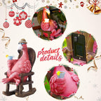Flamingo Statue for Outdoor Garden Statue - Resin Flamingo Fairy Garden Decor - Suitable for Home Desk Garden Lawn Patio Porch Decor, Unique Gifts for Mom Grandma (8.1 inch)