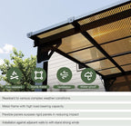 Aoxun Gazebo for Patio 10' x 14', Premium Gazebo Pergola with Sloped Roof, Large Wall-Mounted Heavy Duty Awnings, for Backyard, Patio, Deck and More