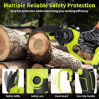 8 & 6 Inch Mini Chainsaw Cordless,2×4.0Ah Battery Tool-Free Installation Small Brushless Chain Saw with 4 Guides & Chain,Portable Motosierra De Bateria for Tree Trimming & Branch Wood Cutting
