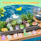 Luminous Mini Resin Figures to Hide, Tiny Resin Animals Variety Pack for Fairy Garden Accessories Outdoor, Glow in The Dark Miniature Figurines for Fish Tank Decorations 40 pcs