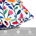 Outdoor Pillow Covers 12x20 Inch Set of 2 Floral Printed Boho Throw Pillows Cases Waterproof Lumbar Garden Cushion Sham for Spring Summer Patio Funiture Tent Balcony Bench Sofa Couch