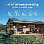 BLUETTI Apex 300 Solar Generator (2025 New) with 350W Solar Panel, 2764.8Wh LFP Battery Backup with 6 3840W AC Outlets (7680W Surge), 120V/240V Dual Voltage, Ideal for Camping and Off-Grid Living