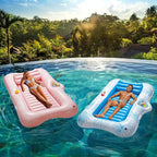 HeySplash Pool Lounger Float for Adult, Inflatable Pool Floats Bed Cooling Contour Lounger Rafts, Water Rafts for Lake, Outdoor Beach Pool Party